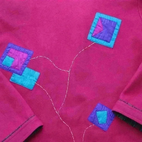 Vintage Yak Magik Women's Medium Wool Silk Artsy Boho Embroidered Beaded Jacket - Picture 10 of 12